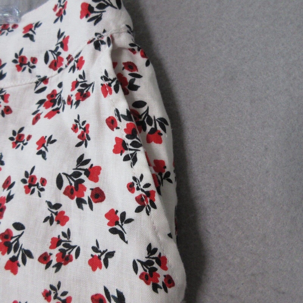 Cynthia Rowley Floral 100% Linen Skirt Top Set - Picture 10 of 16